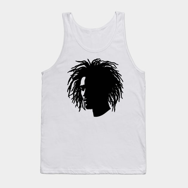 Afrocentric Dreadlocks Silhouette Tank Top by Graceful Designs